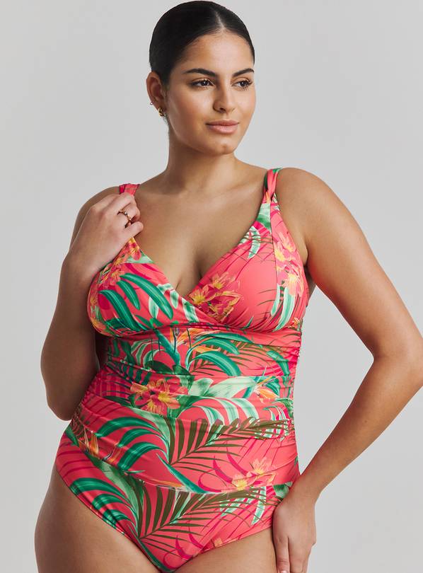 SIMPLY BE Magisculpt Lose Up To An Inch Swimsuit Longer Length Multi 12